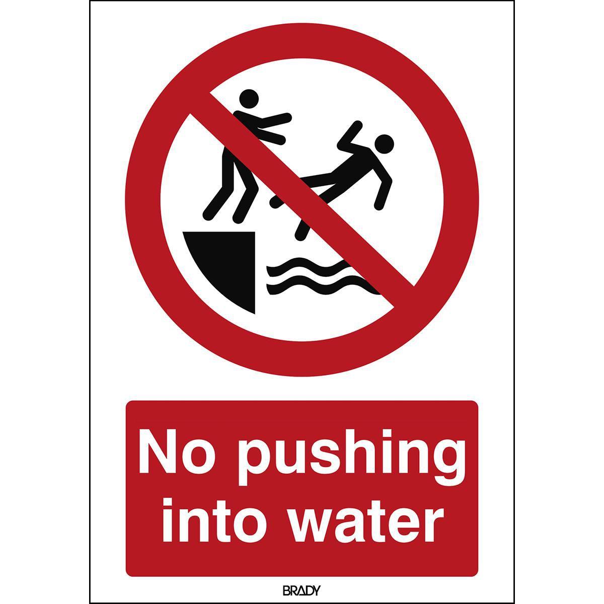 Brady, Sicherheitskennzeichnung, ISO Safety Sign - No pushing