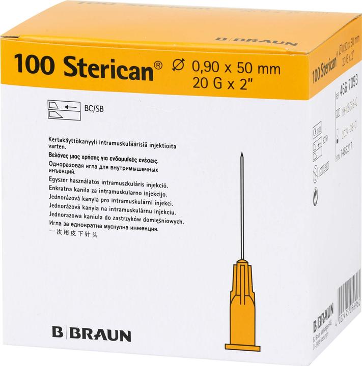 Immagine prodotto B.Braun Ago 20G 0,90 x 50 mm giallo Luer, 100 pezzi