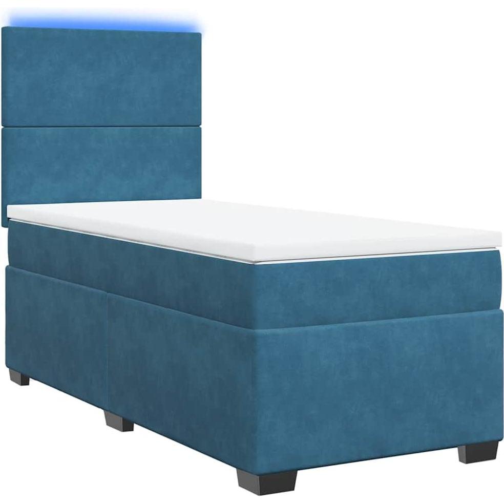 Thumbnail - VidaXL, Bett, Bo x springbett mit Matratze 140 x 200 cm Samt (140 x 200 cm)