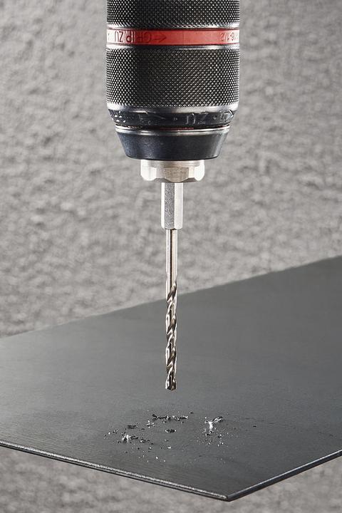Produktbild wolfcraft 1 Metallbohrer HSS G, S=6-kt., ø4x53mm (4 mm)
