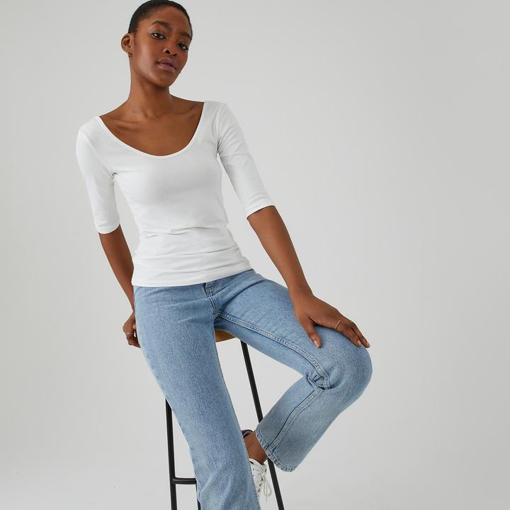 Immagine prodotto La Redoute Collections Maglietta con scollo a ballerina (XS)