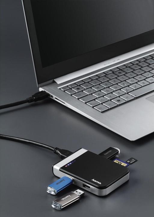 Produktbild Hama USB 3.1 Hub/Card Reader incl. USB-C (USB 3.0)