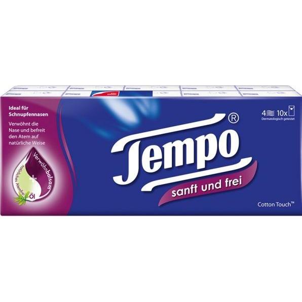 Tempo, Taschentücher + Kosmetiktücher, Taschentücher Sanft&Frei