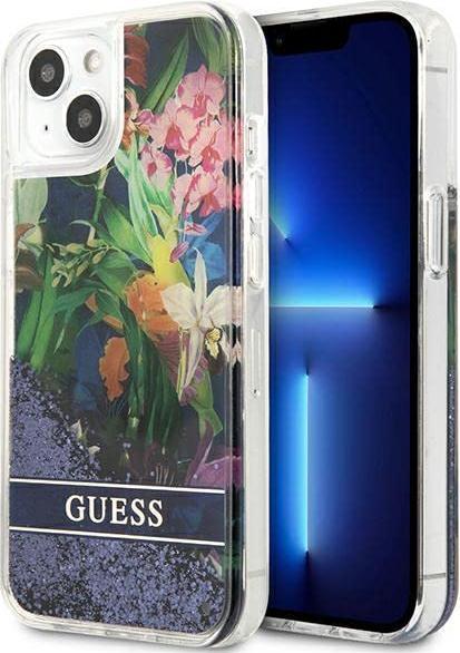 Produktbild Guess GUHCP13SLFLSD iPhone 13 Mini 5.4 "Zloty / Gold Hard Paisley Liquid Glitter Case (Apple iPhone 13 mini)