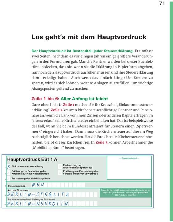 Actual product image Steuererklärung 2024/2025 - Rentner, Pensionäre (German, Udo Reu, 2024)