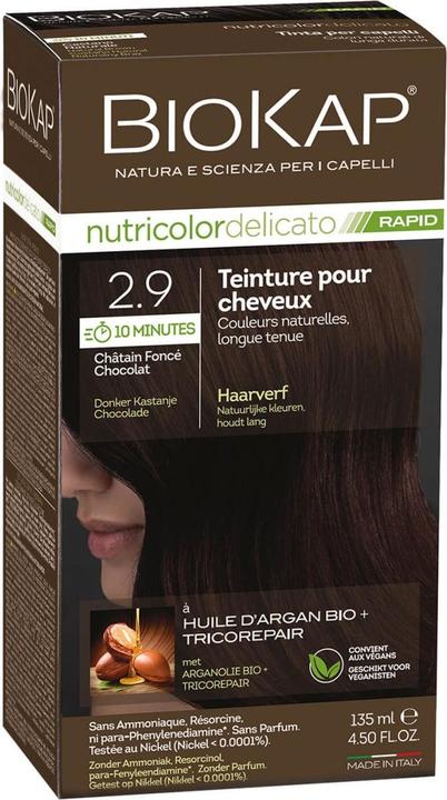 Produktbild Bio Partner Nutricolor Delicato Rapid dunkles Schokoladenbraun (2.9 Dark Brown Chocolate)