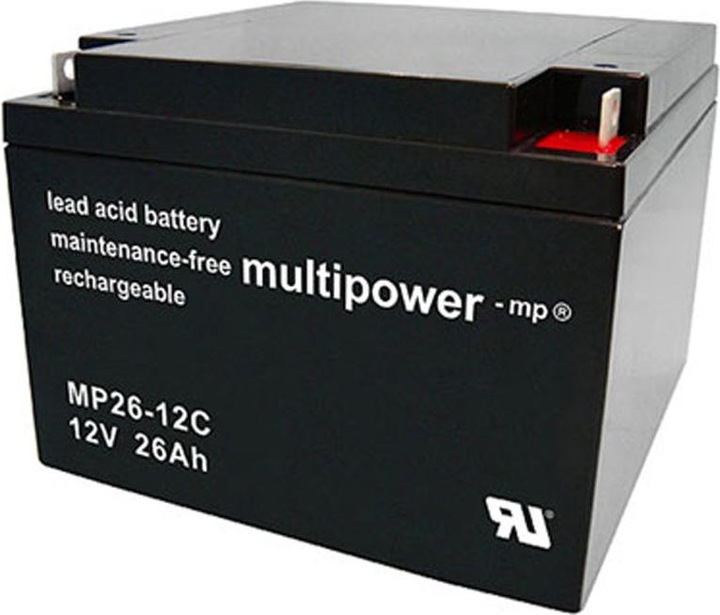 Actual product image Multipower MP26-12C Battery lead PB 12Volt 26Ah Cycle, cycle proof (12 V, 26 Ah)