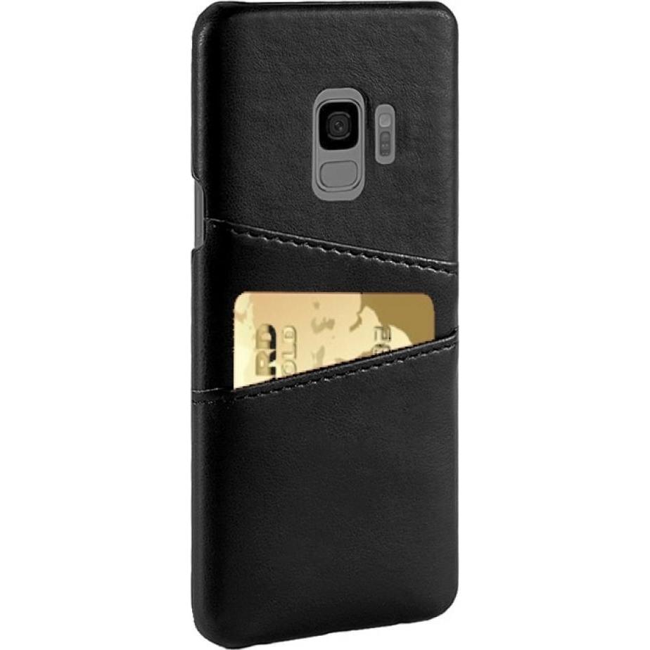 Thumbnail - Screenguard Samsung Galaxy S9 CardCaddy Leder Backcase mit Kartenfächern (Samsung Galaxy S9+), Smartphone Hülle, Schwarz