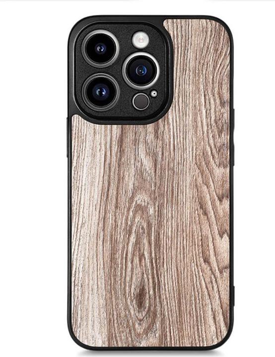 Actual product image Cover-Discount iPhone 15 Pro - back cover with wood structure nature (Apple iPhone 15 Pro)