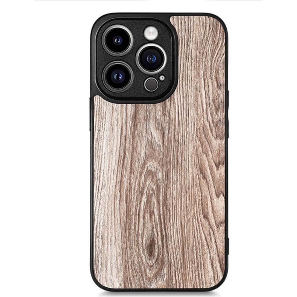 Thumbnail - Cover-Discount iPhone 15 Pro - Rückenhülle mit Holz-Struktur nature (Apple iPhone 15 Pro), Smartphone Hülle, Braun