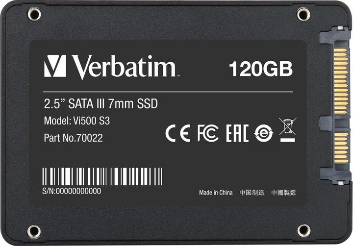 Produktbild Verbatim VI500 SSD SATA III 120GB (120 GB, 2.5")