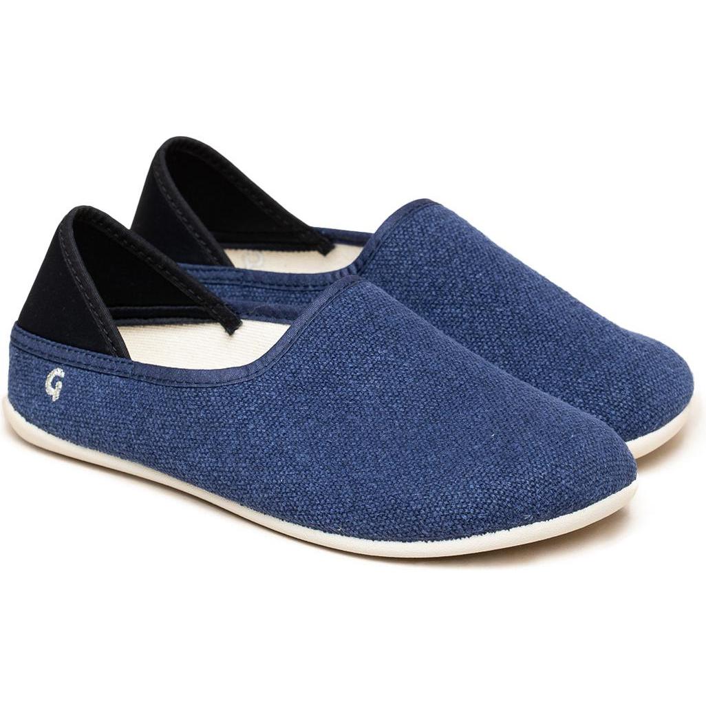 Gottstein, Herren, Hausschuhe, Linen Slip-On Hausschuh, Blau, (44)
