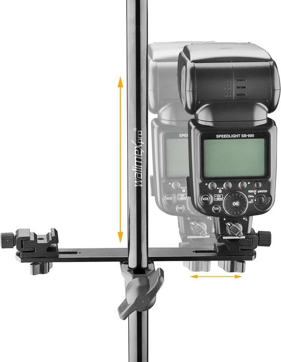 Immagine prodotto Walimex Sistema a doppia staffa per flash con cantilever (Porta flash)