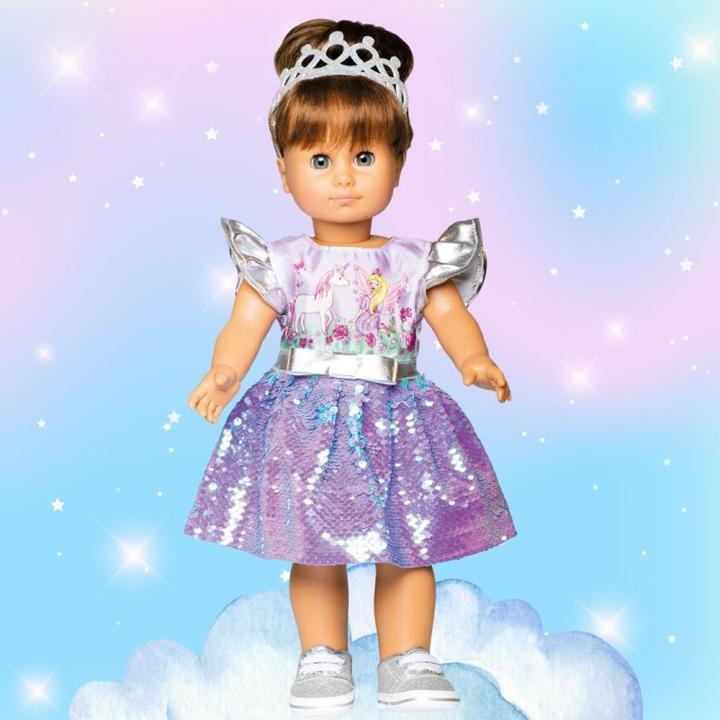 Image du produit Heless Robe de poupée fée et licorne, taille 35-45cm