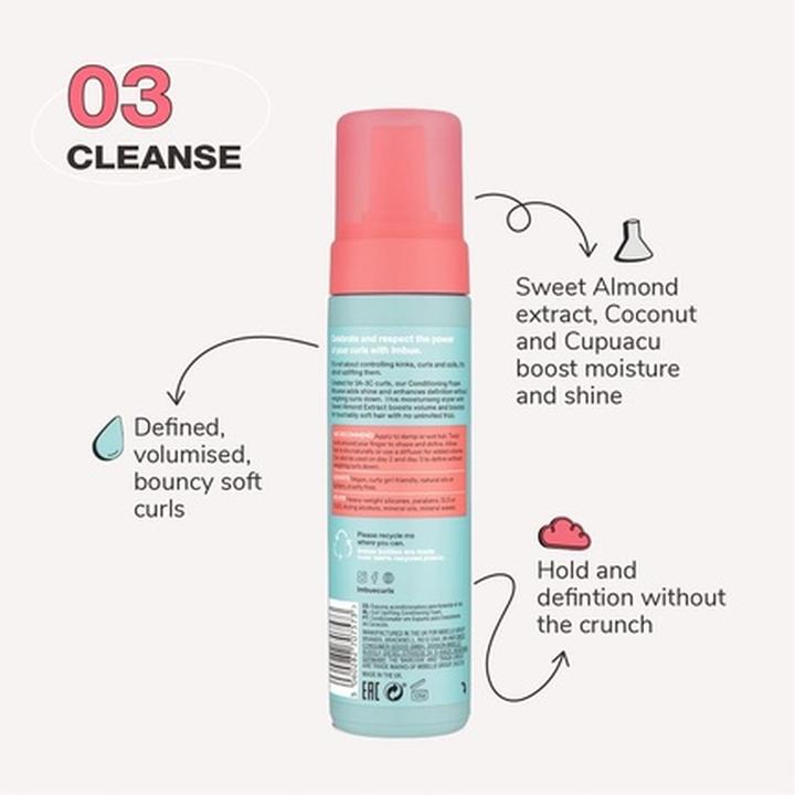 Produktbild Imbue Curl Uplifting Conditioning Foam Hair Styling Mousse mit Shea Butter Anti Frizz (Schaumfestiger, Volumenschaum, 200 ml)