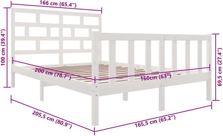 Image du produit vidaXL Bettrahmen (160 x 200 cm)