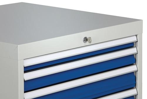 Produktbild HP Autozubehör Schubladenschrank H1019xB1005xT736mm lichtgrau/anthrazitgrau 8 Schubl. Vollauszug (100.50 cm, 101.90 cm)