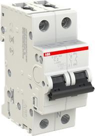Actual product image ABB S201-C2NA Circuit breaker 2A pro M compact 1-pole+NA