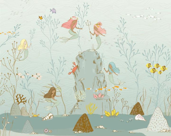 Komar Non-woven Into Adventure Mermaids 7-panel wallpaper 350 x 280 cm (350 x 280 cm)