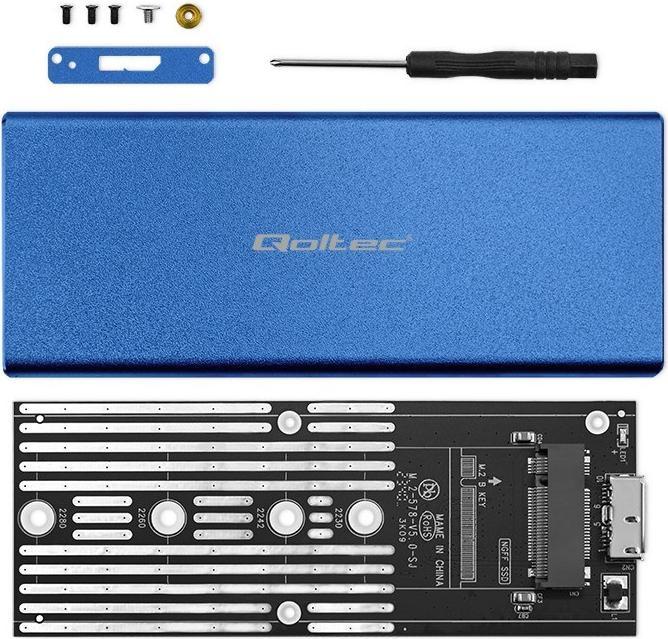 Actual product image Qoltec Aluminium Enclosure (M.2)