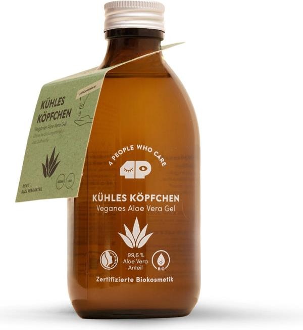 4peoplewhocare 4PC Kühles Köpfchen Aloe Vera Gel 250ml (Körpercreme, 250 ml)
