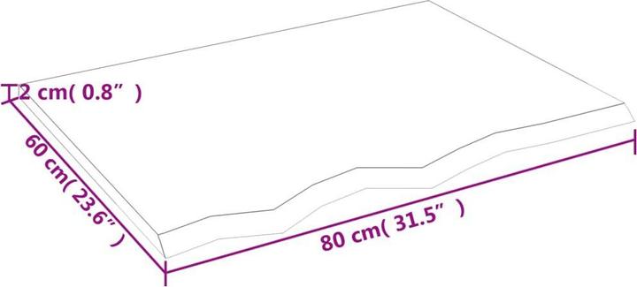 Actual product image vidaXL Gianna (80 x 60 x 2 cm)