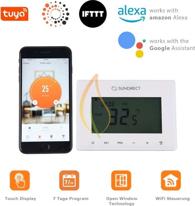 Produktbild Sundirect Smart10 Pro Funkthermostat WLAN