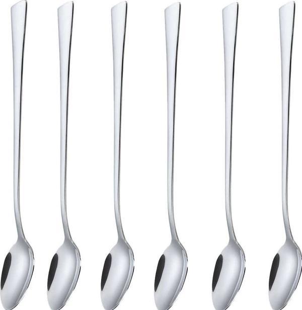 King KingHoff ŁYŻECZKA KOKTAJLOWA 6 szt. DO LATTE DESERÓW KH-1341 połysk (6 Stk., Besteck Set)