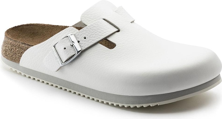 Birkenstock Boston Super Grip in pelle naturale normale