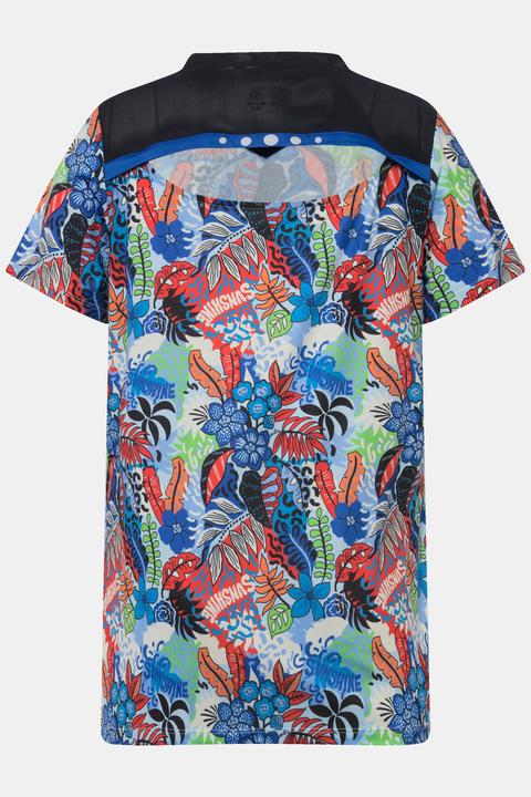 Actual product image Ulla Popken Quick Drying Patch Print Short Sleeve Tee (60)
