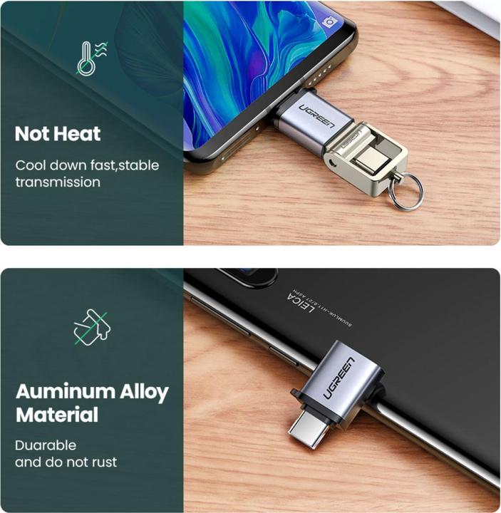 Produktbild Ugreen USB-C 3.1 zu USB-A 3.0 Buchse Adapter (USB Typ C, USB-A)