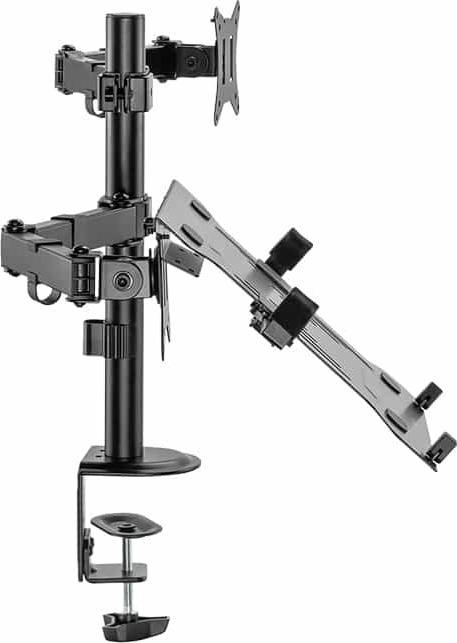 Immagine prodotto LogiLink Staffa per monitor 2 volte, monitor da 1732", notebook/tablet da 1015,6". (Tavolo, 32")