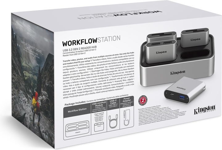 Actual product image Kingston Card Reader USB-C 3.2 Gen2 Dual-Slot SD UHS-II retail (USB 3.2 Gen 2)