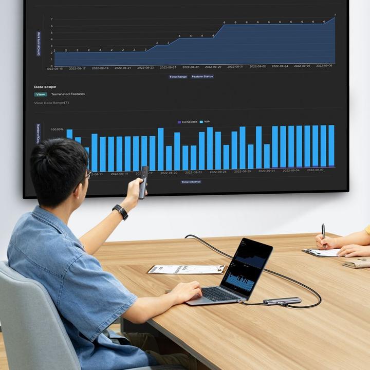 Actual product image Baseus Hub 6in1 StarJoy Series, USB-C to 3x USB 3.0 + HDMI + USB-C PD + RJ45 (USB-C, 6 ports)