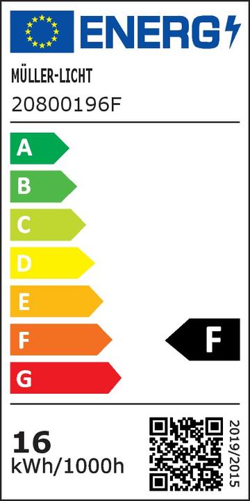 Energie-Label Müller Licht FeuchtraumWannenleuchte AquaPromo (1700 lm, G13)