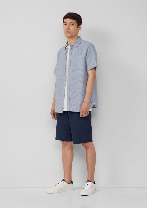 Immagine prodotto S.Oliver Hemd Regular Fit: Strukturiertes Kurzarmhemd aus Baumwolle mit Kentkragen (M)