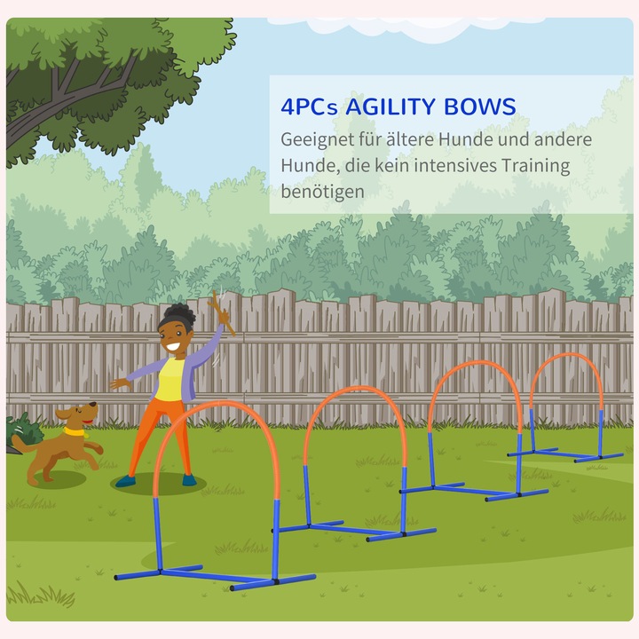 Produktbild PawHut Hund Agility Set mit Tragetasche (One Size, Agility)
