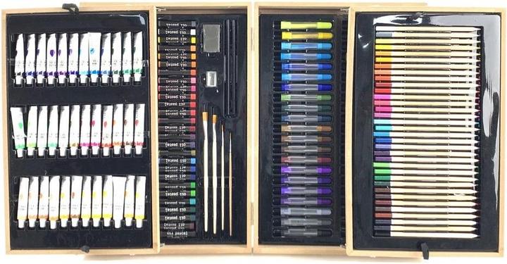 Produktbild Lean Toys Professionelles Kunstset 174-teilig (Mehrfarbig, 174 x)