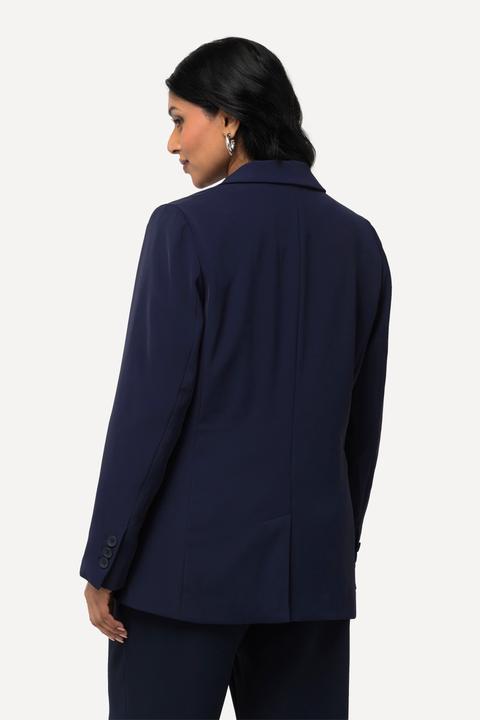 Actual product image Ulla Popken Triacetate Blend Lapel Collar Fully Lined Blazer (60)