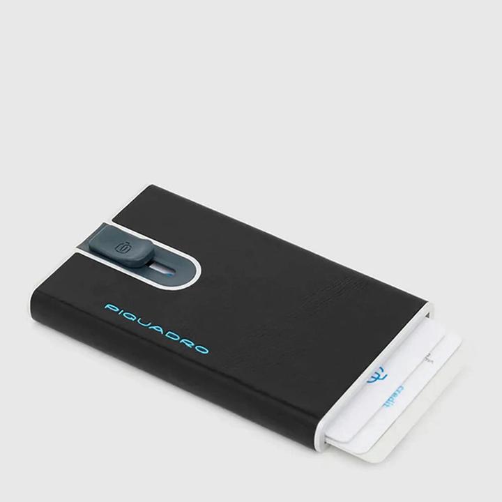 Actual product image Piquadro Blue Square Credit Card Case