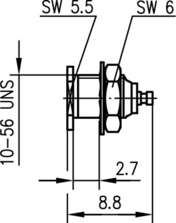 Actual product image Telegärtner MCX connector socket, vertical installation 50 Ohm J01271A0101 1 pc.