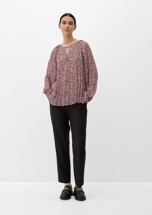 Produktbild s.Oliver Bluse Bluse mit Plisseefalten (46)