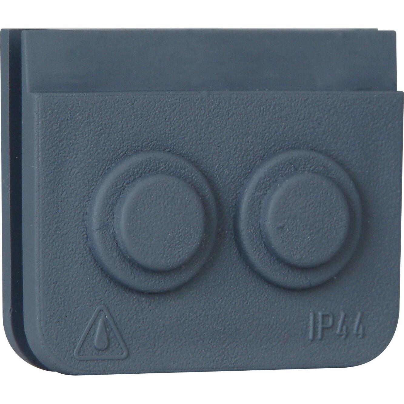 Kopp APWG Kabel-28 3216.2800.4 Einführung 2fach blue Electric grau, Taster + Schalter, Grau