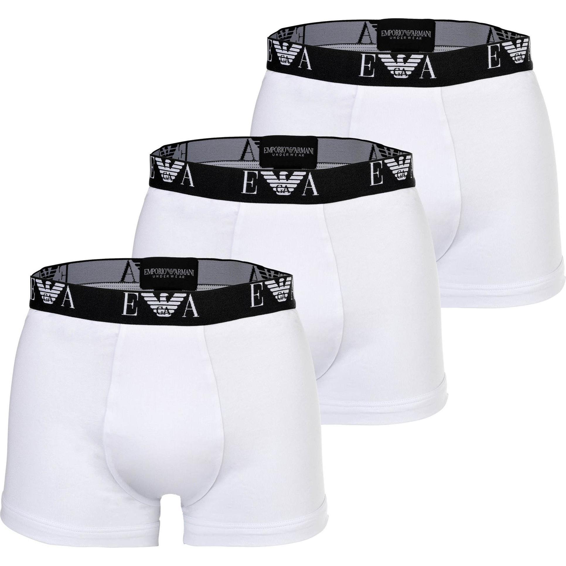 Emporio Armani, Herren, Unterhosen, Bold Monogram, Weiss, (L, 3er Pack)