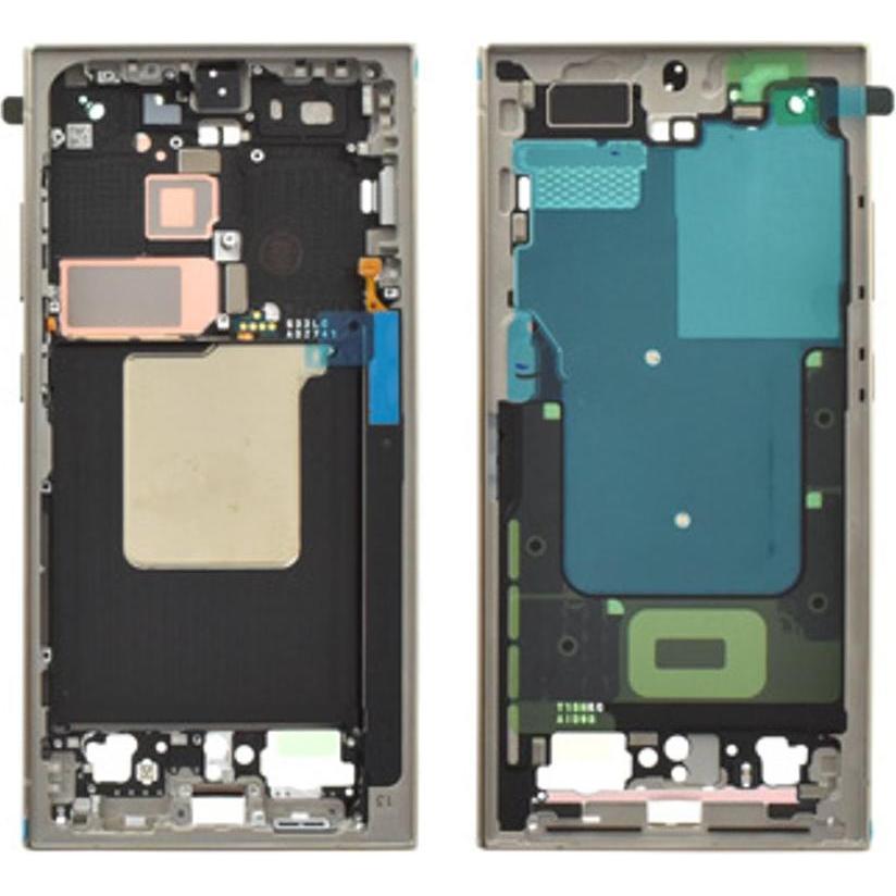 Samsung Galaxy S24 Ultra Middle Frame Titanium Gray (Galaxy S24 Ultra), Mobilgerät Ersatzteile, Grau