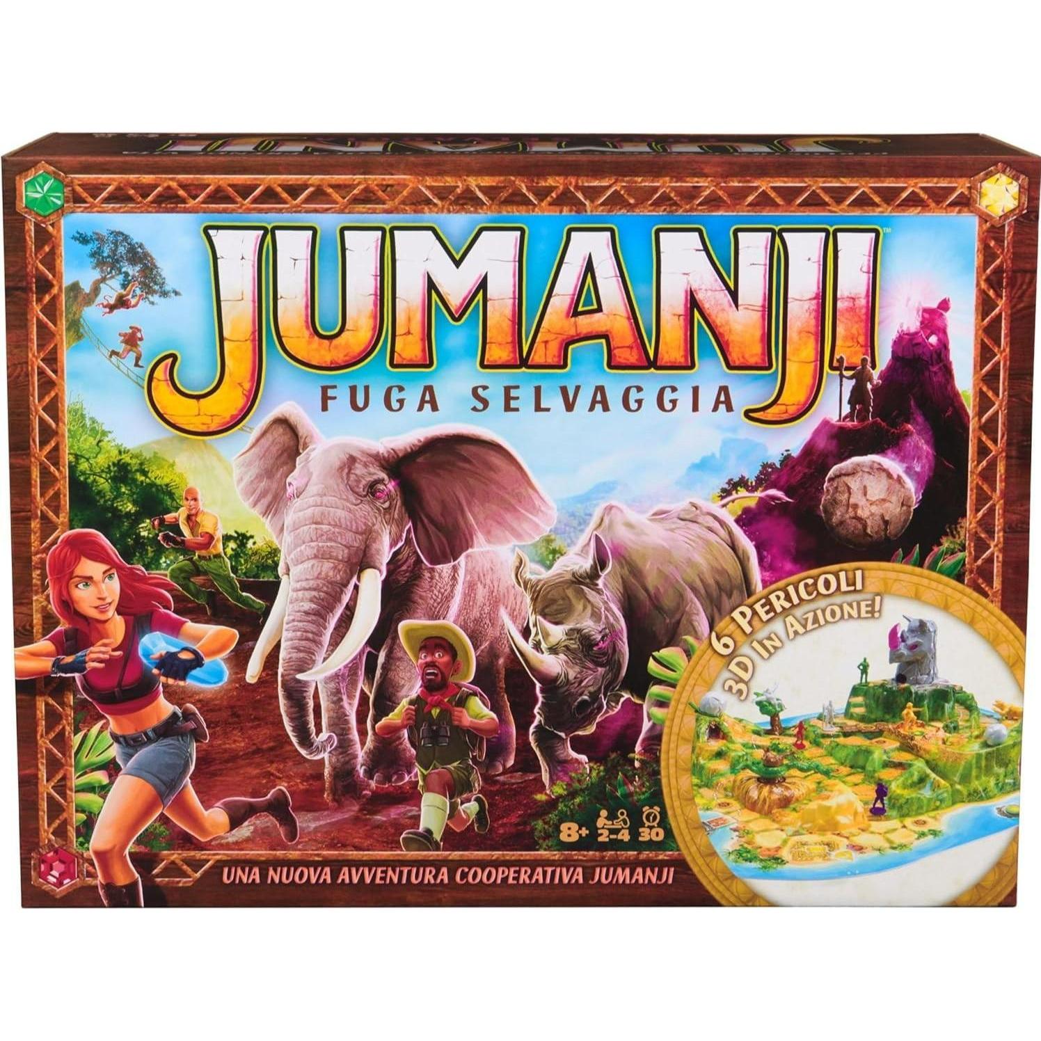 Spin Master Games Jumanji Stampede cooperative board game, 3D adventure game based on the action-com