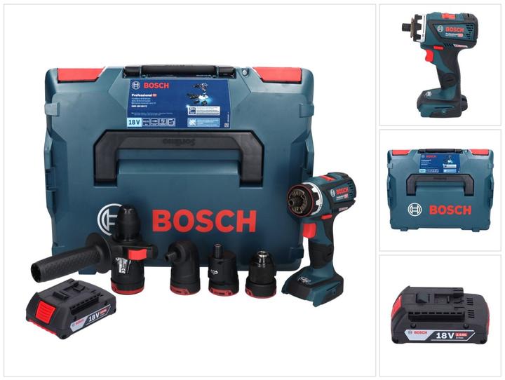 Produktbild Bosch Professional Bosch GSR 18V-60 FC Professional Akku Bohrschrauber 18 V 60 Nm Brushless + 1x Akku 2,0 Ah + Aufsätze (Akkubetrieb)