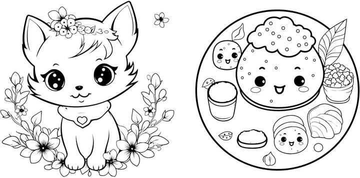 Produktbild Malbuch Kawaii mit 45 Tattoos