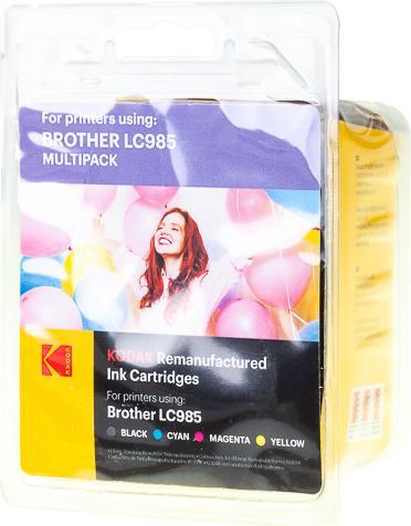 Actual product image Kodak Supplies 185B098521 Ink (4) 300 pages black and 3x 260 pages colour 9ml black and 3x 5m