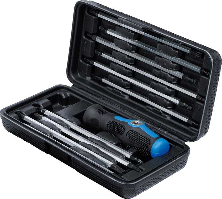 Actual product image BGS Screwdriver Set with interchangeable Blades 11 pcs. (T-section, Cross recess, Port)